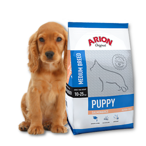 ARION Original Pupppy Medium Breed Saumon & Riz 3kg+ Surprise gratuit pour votre chien