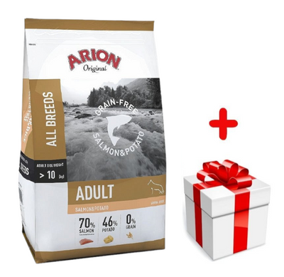 Arion Original Grain-Free Adult Saumon & Pomme de terre 12kg+Surprise
