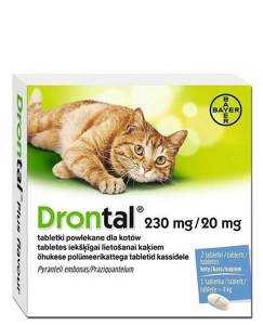 BAYER Drontal - préparation antiparasitaire pour chats 2 comprimés