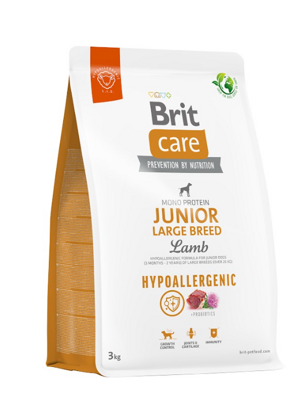 BRIT CARE Dog Hypoallergénique Junior Grande Race Agneau 3kg