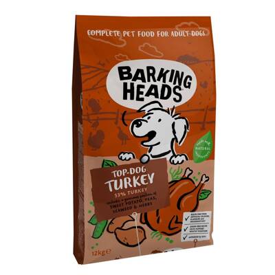 Barking Heads top-dog pour tous les chiens adultes dinde 12kg