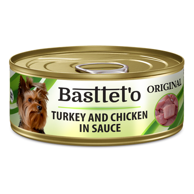 Basttet'o Original dinde et poulet en sauce 85g (boîte) - pour chien
