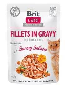Brit Care Cat Pouches Filets En Sauce Au Saumon Sarriette Enrichi En Argousier Et Capucine 85g