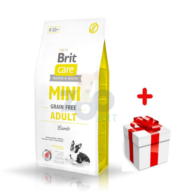 Brit Care Mini Grain Free Adult avec agneau 2kg + Surprise pour votre chien GRATUITES !