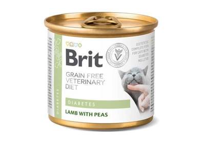Brit Grain Free Veterinary Diet Cat Diabetes Agneau et petits pois 200g