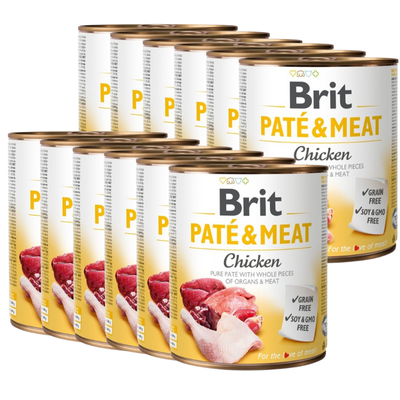 Brit Pate & Meat au poulet 12x 800g