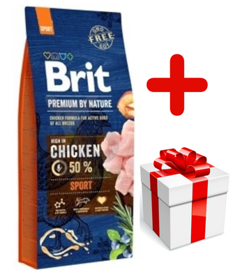 Brit Premium By Nature Sport 15kg + Surprise gratuite pour chien