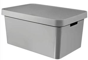 Curver Infinity Container avec couvercle gris 45L