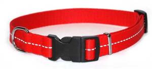 Dingo Reflex collier en sangle réfléchissante pour chien Rouge 28-48cm