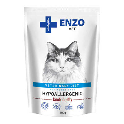 ENZO VET Hypoallergénique pour chats avec agneau en gelée 100g