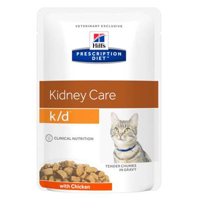 HILL'S PD Prescription Diet Feline k/d Poulet 85g - sachet x12