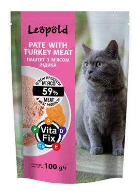 Leopold pâté de viande de dinde pour chats 100g