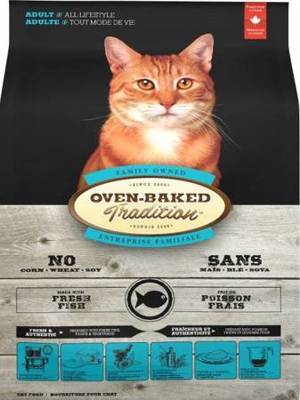 Oven Baked Tradition Cat Food Adults of all life style with Fish au poisson 2,27kg
