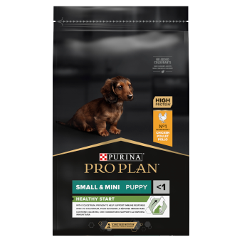 PRO PLAN Healthy Start Small & Mini Puppy aliments pour chiots riches en poulet 7kg + surprise gratuite pour votre chien