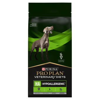 PRO PLAN Veterinary Diets HA Croquettes pour chiens hypoallergéniques 11kg  +chien surprise
