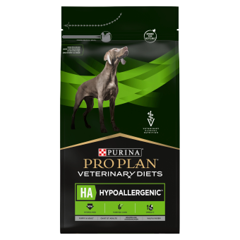 PRO PLAN Veterinary Diets HA Croquettes pour chiens hypoallergéniques 3kg  +chien surprise