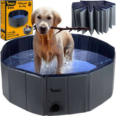 PURLOV- Piscine pliante de jardin pour chiens 100x30cm