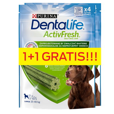 Purina Dentalife Activefresh Large 142g+142g GRATUIT