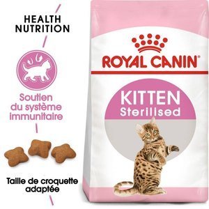 ROYAL CANIN Kitten Sterilised 3,5kg + GIMBORN Gim Cat Paste Anti-Hairball Duo malt avec poulet 50g Gratuit