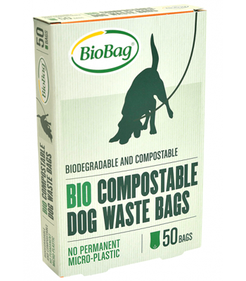 Sacs à crottes pour chiens, BioBag Dog, 100% biodégradables et compostables, 20x32cm, 50 pièces, BioBag