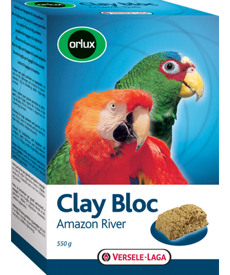 VERSELE LAGA Clay Bloc Amazon River 550g cube d'argile pour perroquets x2