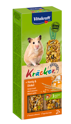 VITAKRAFT KRACKER 2pcs hamster miel/épeautre