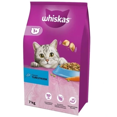 WHISKAS Adult 7 kg - nourriture sèche pour chats adultes, avec du thon délicieux