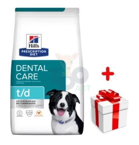 HILL'S PD Prescription Diet Canine t/d Dental Care 4kg+Surprise