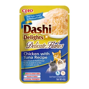 INABA Dashi Delights Poulet et thon en flocons délicats Recette 40g
