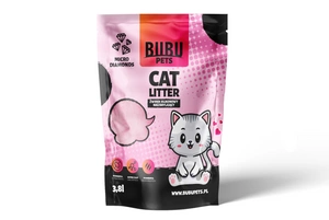 BUBU Pets Silicone Non-Caking Micro Pink Litter 3.8l