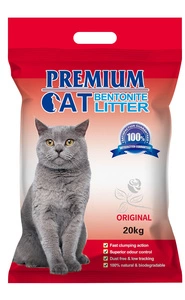 Litière Bentonite Agglomérante Premium pour Chat - Naturelle pour chat 20kg
