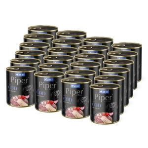 DOLINA NOTECI Piper pour chiens avec morue et tomates 24x800g
