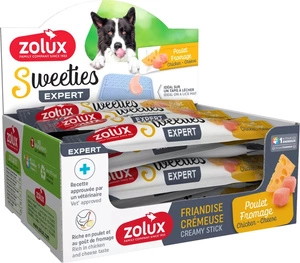 ZOLUX Friandise crémeuse pour chien SWEETIES au poulet et au fromage 14 g