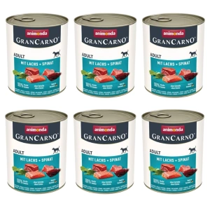 ANIMONDA GranCarno Adulte pour chien : Saumon + Epinards 6x800g