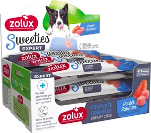 ZOLUX Friandise crémeuse pour chien SWEETIES au saumon et au poulet 14 g
