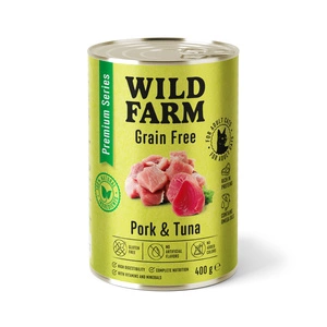 WILD FARM Premium Grain Free Porc et Thon 400 g - nourriture pour chat sans céréales
