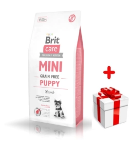 BRIT CARE Mini croquettes d'agneau sans céréales pour chiots 400g+Surprise