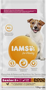 IAMS-Aliment sec pour Vitalité pour chiens âgés de petites et moyennes races, au poulet frais 12kg