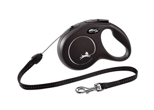 Flexi Leash New Classic S Laisse 8m jusqu'à 12kg noir