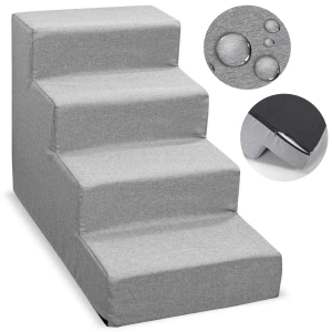 NUXIE® Escalier pour chien PREMIUM, rampe à 4 marches, plateforme pour lit de 54 cm