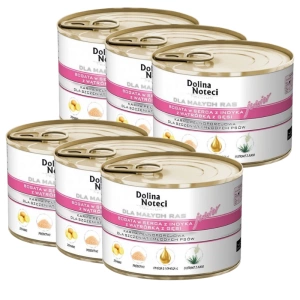 Dolina Noteci Premium pour chiens de petite Races Junior riche en cœur de dinde et foie d'oie 6x185 g