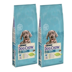 PURINA Dog Chow Chiot pour Grandes Races à la Dinde 2x14kg