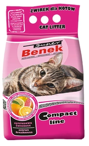 SUPER BENEK Litière Compacte Fraîcheur d'agrumes 10l