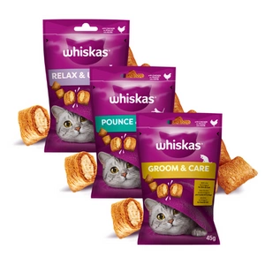 WHISKAS Energy and Vitality 3x45g friandise pour chat, avec du poulet