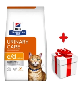 HILL'S PD Prescription Diet Feline c/d Multicare Poulet 8kg +Surprise