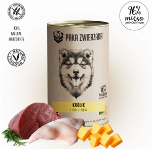Paka Zwierzaka  Lapin et sanglier au potiron (400g)