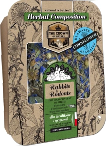 Korona Natury Paśnik nourriture pour cochons d'Inde Mélange d'herbes avec bleuet 70 g