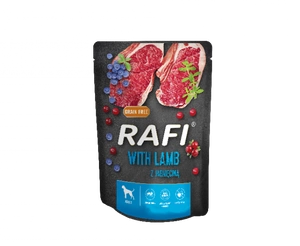 Rafi à l'agneau pour chiens - sachet 300g (paquet noir) x12