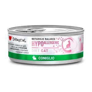 Disugual Aliment humide pour chat, vétérinaire, hypoallergénique, lapin (adulte), 85 g