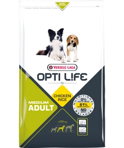 Versele-Laga Opti Life Adult Medium au poulet et au riz 12.5kg
